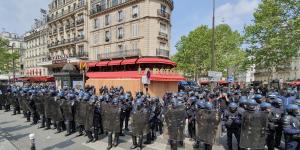 Plus d'une centaine de policiers protège La Rotonde