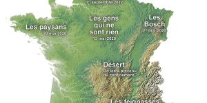 La carte du déconfinement français suite à l'épidémie de Coronavirus