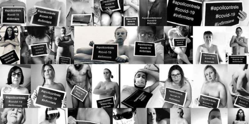 infirmières nues contre le covid